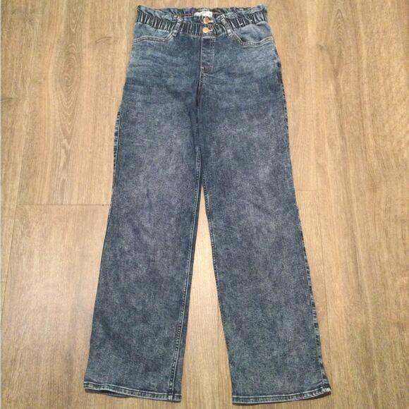 Abercrombie Kids High Rise Paperbag Waist Wide Leg Jeans Size 15/16 - Picture 1 of 5